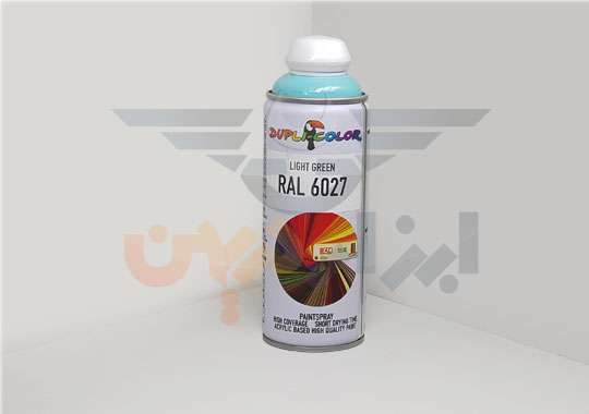 اسپری رنگ سبز روشن 6027 رال دوپلی کالر محصولی بسیار باکیفیت با پوشش دهی عالی و چسبندگی بالا