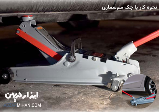 نحوه کار با جک سوسماری برای بلند کردن خودرو