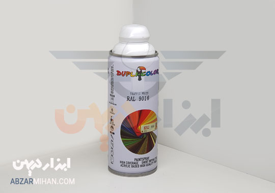 اسپری رنگ سفید ترافیکی 9016 دوپلی کالر مناسب برای رنگ آمیزی انواع سطوح