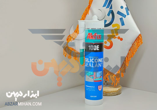 چسب سیلیکون آکواریوم آکفیکس مدل 100E مناسب برای درزگیری و پر کردن شکاف