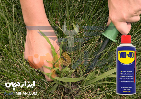 از بین بردن علف های هرز با اسپری wd40