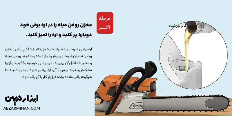 مراحل تیز کردن تیغ اره موتوری همراه با عکس