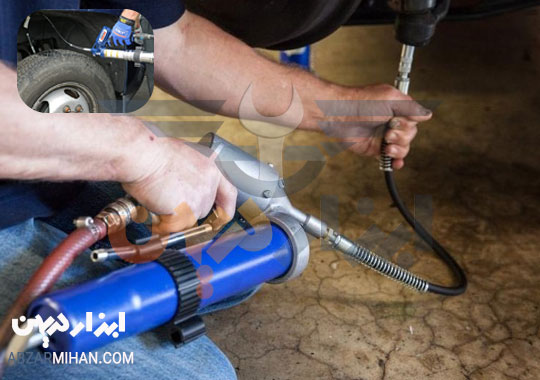 گریس پمپ بادی برای پر کردن گریس و گریس کاری استفاده می شود