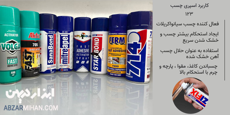 کاربرد اسپری تک چسب 123 برای از بین بردن چسب آهن و موارد بسیار دیگر می باشد