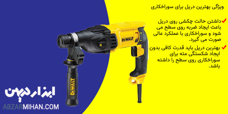 بهترین دریل برای سوراخکاری باید از ویژگی های برتری برخوردار باشد.