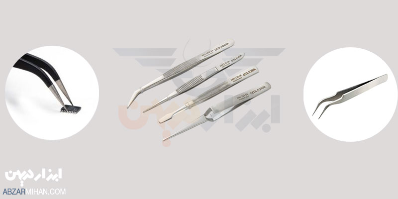 پنس یکی از ابزارهای تعمیر قطعات الکترونیکی است