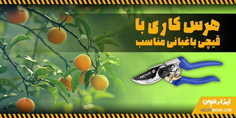 قیچی هرس باغبانی برای برش شاخ و برگ گیاهان و هرس کاری بدون آسیب به بافت گیاه